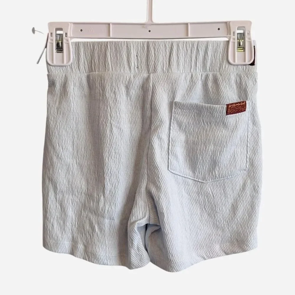 7 For All Mankind Toddler Boy Size 4T Spring Misty Blue Polo Shorts Set